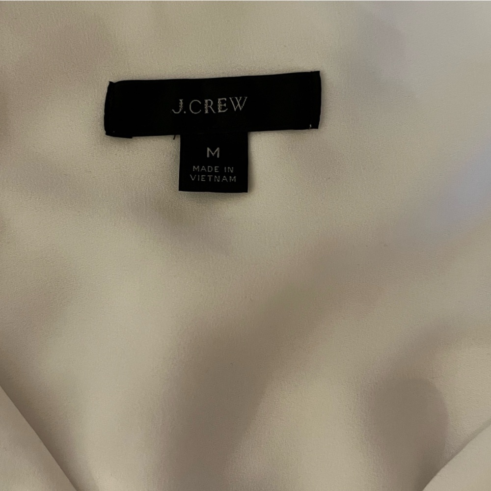 J. Crew White V-Neck Blouse women’s size M - Picture 3 of 4